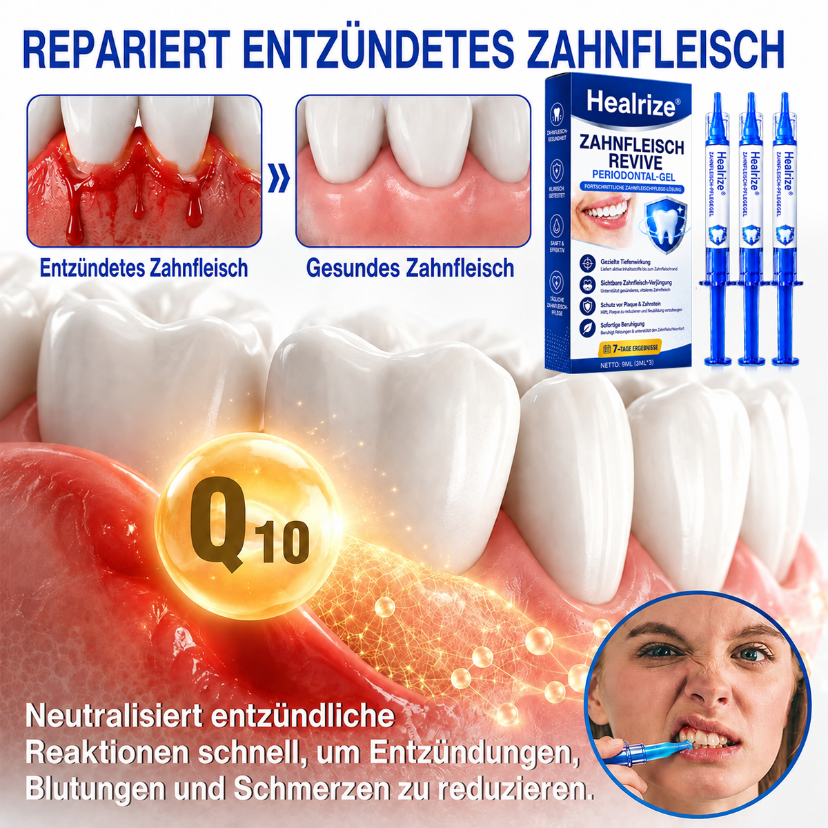 🧑‍⚕️Healrize® GumRevive Gel zur Regeneration des Zahnhalteapparats (bei Zahnfleischbluten, Zahnfleischrückgang und lockeren Zähnen)🍀