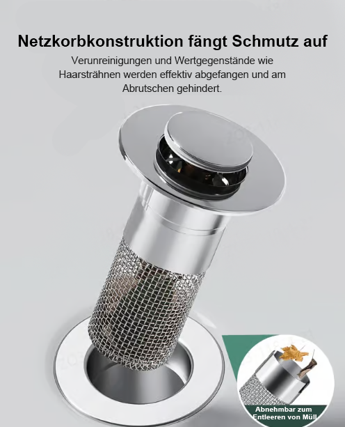 Letzter Tag: -49% auf den Pop-Up Ablaufgarnitur mit Sieb 🔥🐳– Gerüche entfernen und Verstopfungen vorbeugen