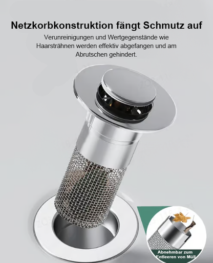 Letzter Tag: -49% auf den Pop-Up Ablaufgarnitur mit Sieb 🔥🐳– Gerüche entfernen und Verstopfungen vorbeugen
